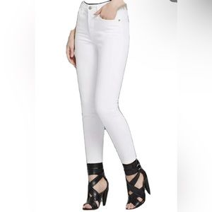 Citizens of Humanity Rocket Crop High Rise Skinny Jeans Optic White Denim sz 28